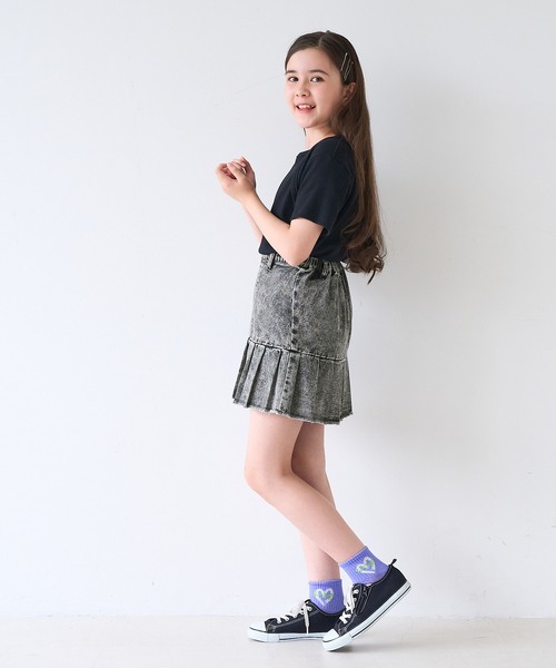 coca（coca）（コカ）の「キッズ　デニムタックスカート（デニムスカート・キッズ・ブルー/ブラック・130/140/150/120）」の6枚目の写真