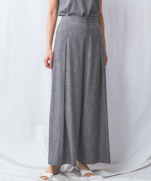 ナラカミーチェ（NARACAMICIE）/【NARACAMICIE】【セットアップ対応】シャンブレーワイドパンツ セール】【NARACAMICIE】【セットアップ対応】シャンブレーワイド