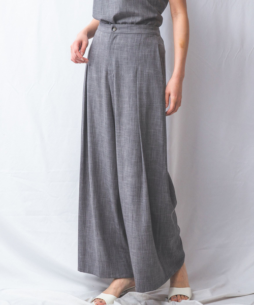 NARACAMICIE（ナラカミーチェ）の「【NARACAMICIE】【セットアップ対応】シャンブレーワイドパンツ（その他パンツ・レディース・ブラック/ブルー・XL/M）」の3枚目の写真