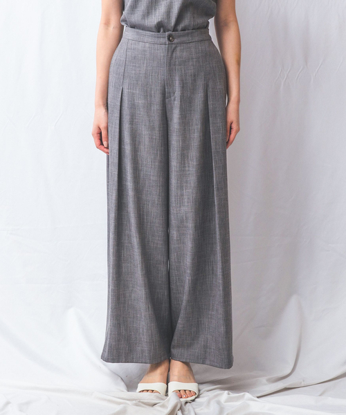 NARACAMICIE（ナラカミーチェ）の「【NARACAMICIE】【セットアップ対応】シャンブレーワイドパンツ（その他パンツ・レディース・ブラック/ブルー・XL/M）」の4枚目の写真