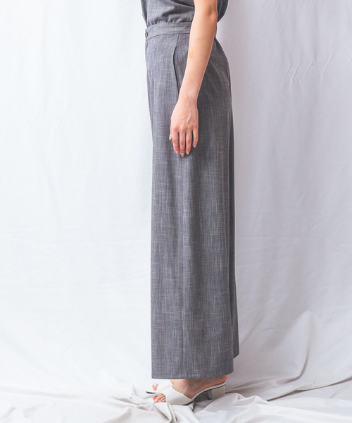 NARACAMICIE（ナラカミーチェ）の「【NARACAMICIE】【セットアップ対応】シャンブレーワイドパンツ（その他パンツ・レディース・ブラック/ブルー・XL/M）」の5枚目の写真
