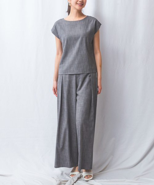 NARACAMICIE（ナラカミーチェ）の「【NARACAMICIE】【セットアップ対応】シャンブレーワイドパンツ（その他パンツ・レディース・ブラック/ブルー・XL/M）」の12枚目の写真