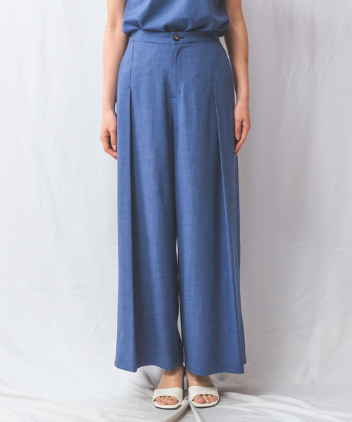 NARACAMICIE（ナラカミーチェ）の「【NARACAMICIE】【セットアップ対応】シャンブレーワイドパンツ（その他パンツ・レディース・ブラック/ブルー・XL/M）」の13枚目の写真