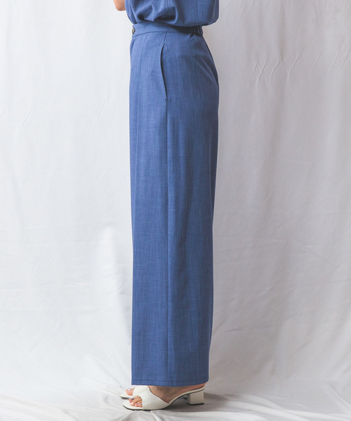 NARACAMICIE（ナラカミーチェ）の「【NARACAMICIE】【セットアップ対応】シャンブレーワイドパンツ（その他パンツ・レディース・ブラック/ブルー・XL/M）」の14枚目の写真
