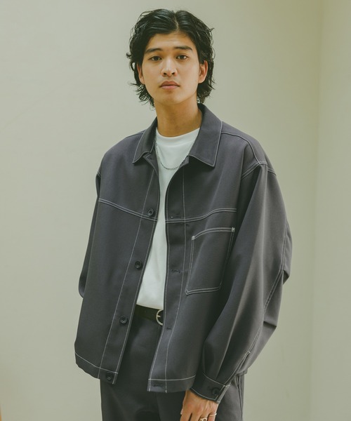 L.G.B. ルグランブルー　グレー ショート丈ジャケット L.G.B. ルグランブルー グレー ショート丈ジャケット L.G.B. ルグラン