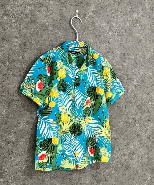 THE CASUAL（カジュアル）の「キッズ　アロハシャツ（シャツ/ブラウス・キッズ・イエロー系/ブラック系/サックスブルー系/グリーン系/グリーン系1/ピンク系/ブラック系1/ホワイト系・140cm/130cm/120cm/110cm/160cm/150cm）」の6枚目の写真