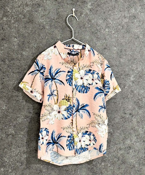 THE CASUAL（カジュアル）の「キッズ　アロハシャツ（シャツ/ブラウス・キッズ・イエロー系/ブラック系/サックスブルー系/グリーン系/グリーン系1/ピンク系/ブラック系1/ホワイト系・140cm/130cm/120cm/110cm/160cm/150cm）」の8枚目の写真