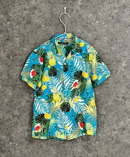 THE CASUAL（カジュアル）の「キッズ　アロハシャツ（シャツ/ブラウス・キッズ・イエロー系/ブラック系/サックスブルー系/グリーン系/グリーン系1/ピンク系/ブラック系1/ホワイト系・140cm/130cm/120cm/110cm/160cm/150cm）」の22枚目の写真