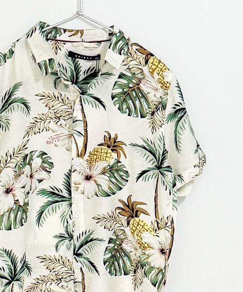 THE CASUAL（カジュアル）の「キッズ　アロハシャツ（シャツ/ブラウス・キッズ・イエロー系/ブラック系/サックスブルー系/グリーン系/グリーン系1/ピンク系/ブラック系1/ホワイト系・140cm/130cm/120cm/110cm/160cm/150cm）」の9枚目の写真