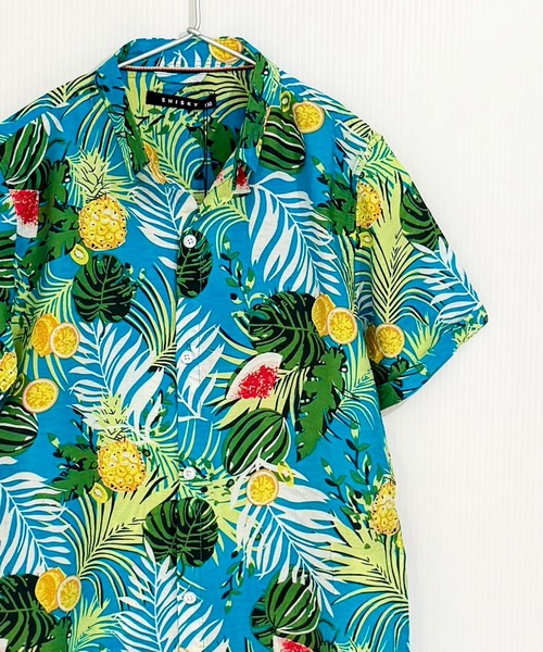 THE CASUAL（カジュアル）の「キッズ　アロハシャツ（シャツ/ブラウス・キッズ・イエロー系/ブラック系/サックスブルー系/グリーン系/グリーン系1/ピンク系/ブラック系1/ホワイト系・140cm/130cm/120cm/110cm/160cm/150cm）」の14枚目の写真