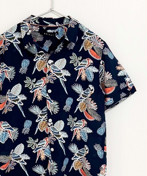 THE CASUAL（カジュアル）の「キッズ　アロハシャツ（シャツ/ブラウス・キッズ・イエロー系/ブラック系/サックスブルー系/グリーン系/グリーン系1/ピンク系/ブラック系1/ホワイト系・140cm/130cm/120cm/110cm/160cm/150cm）」の10枚目の写真