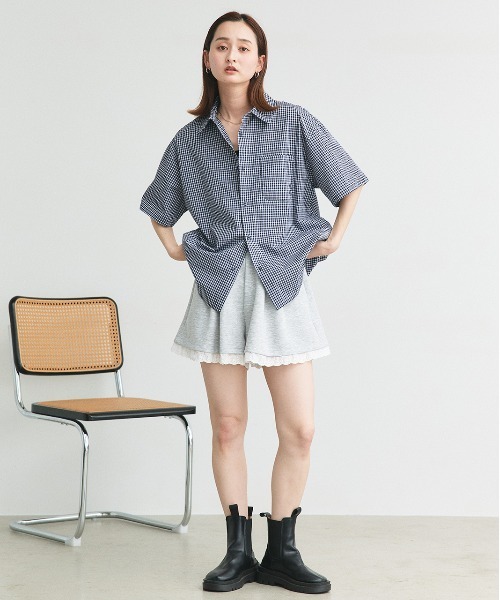 Хафслив покет-чек футболка с карманом (Harfsleeve pocket check tee)