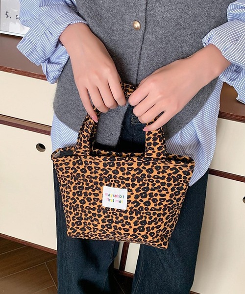 Mignonjour/ヒョウ柄ミニトートバッグ M2784（トートバッグ）｜VIBGYOR