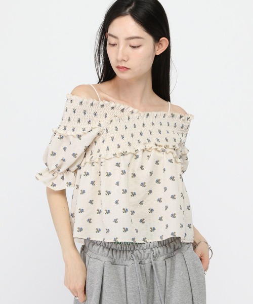 3.3 Field Trip （3.3フィールドトリップ）の「3.3 Field Trip／2WAYシャーリングブラウス（シャツ/ブラウス・レディース・ブラック/アイボリー・FREE）」の20枚目の写真