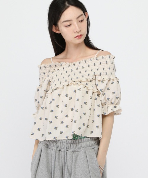 3.3 Field Trip （3.3フィールドトリップ）の「3.3 Field Trip／2WAYシャーリングブラウス（シャツ/ブラウス・レディース・ブラック/アイボリー・FREE）」の21枚目の写真