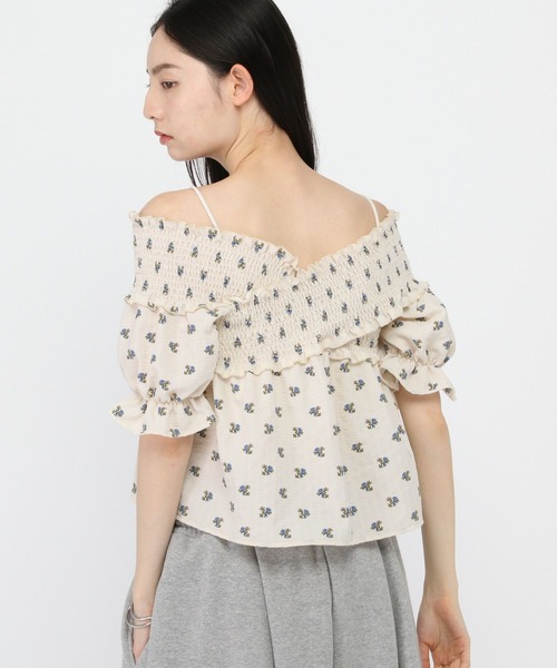 3.3 Field Trip （3.3フィールドトリップ）の「3.3 Field Trip／2WAYシャーリングブラウス（シャツ/ブラウス・レディース・ブラック/アイボリー・FREE）」の22枚目の写真