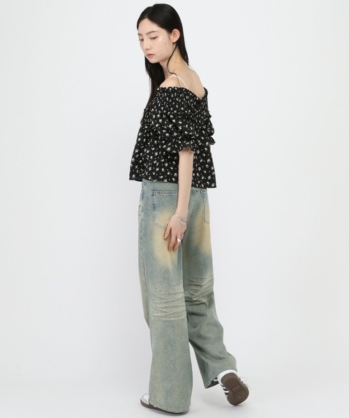 3.3 Field Trip （3.3フィールドトリップ）の「3.3 Field Trip／2WAYシャーリングブラウス（シャツ/ブラウス・レディース・ブラック/アイボリー・FREE）」の14枚目の写真