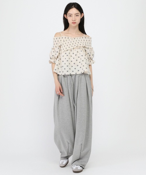 3.3 Field Trip （3.3フィールドトリップ）の「3.3 Field Trip／2WAYシャーリングブラウス（シャツ/ブラウス・レディース・ブラック/アイボリー・FREE）」の17枚目の写真