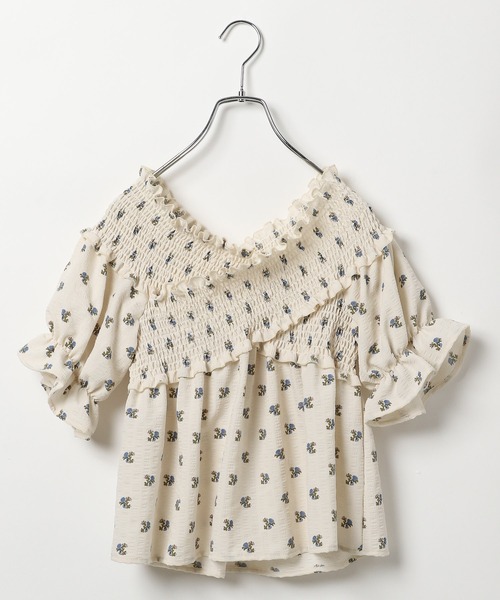 3.3 Field Trip （3.3フィールドトリップ）の「3.3 Field Trip／2WAYシャーリングブラウス（シャツ/ブラウス・レディース・ブラック/アイボリー・FREE）」の5枚目の写真