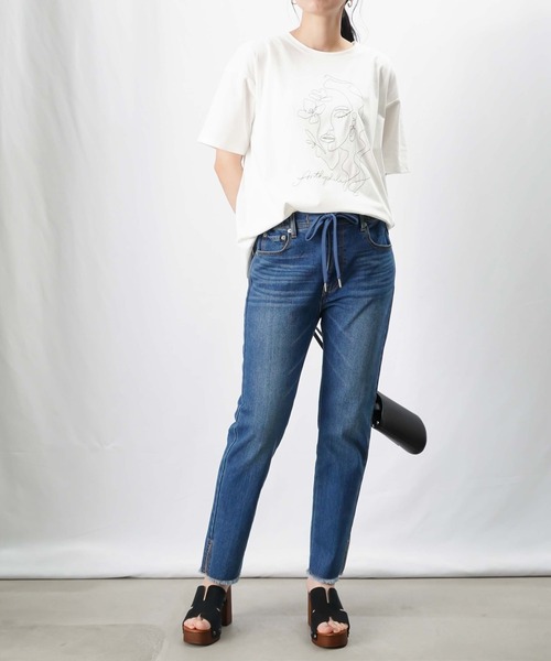 LUCA/LADY LUCK LUCA(ルカ/レディラックルカ)の「LC/LLL デニムドロストパンツ(デニムパンツ・レディース・ホワイト/インディゴブルー/ブラック・36/38)」の14枚目の写真