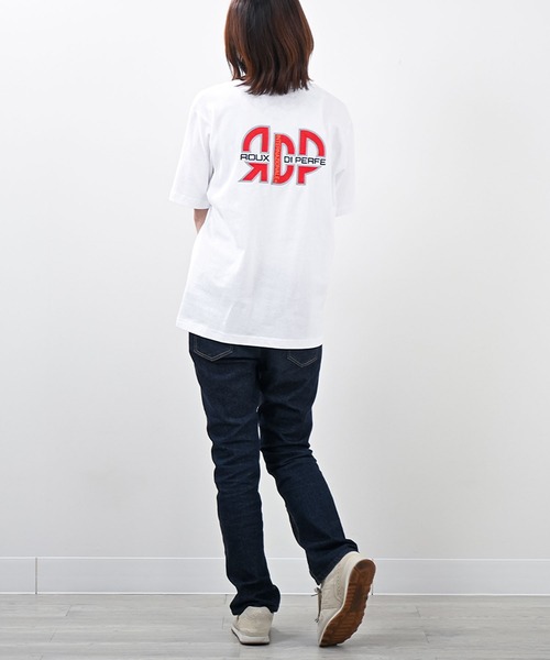 Felt-Maglietta（フェルトマリエッタ）の「[ROUXDI PERFE ルゥディパフィー]フロントべーちゃん＆バックRDPロゴ刺繍Tシャツ（Tシャツ/カットソー・メンズ・ブラック/ホワイト・SMALL/MEDIUM/LARGE）」の4枚目の写真