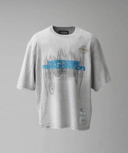 MAISON SPECIAL（メゾンスペシャル）の「【Hypnose Association for MAISON SPECIAL】「Eagle」Prime-Over Crew Neck T-Shirt/イーグルプライムオーバークルーネックTシャツ（Tシャツ/カットソー・メンズ・ブラック/ライトグレー・2/1）」の21枚目の写真