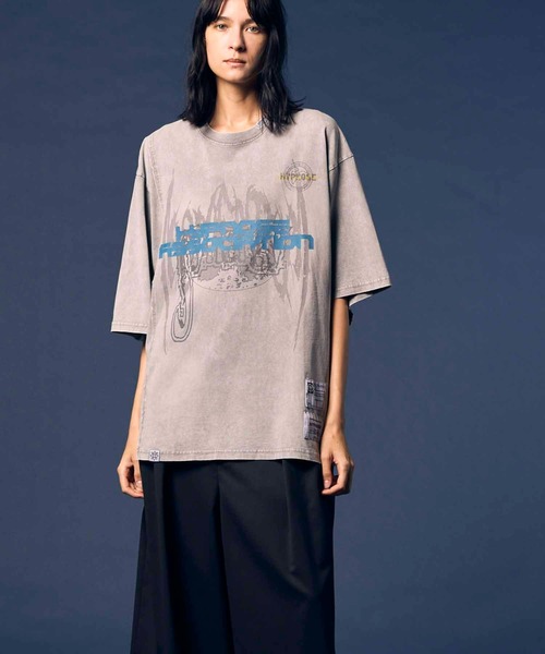 MAISON SPECIAL（メゾンスペシャル）の「【Hypnose Association for MAISON SPECIAL】「Eagle」Prime-Over Crew Neck T-Shirt/イーグルプライムオーバークルーネックTシャツ（Tシャツ/カットソー・メンズ・ブラック/ライトグレー・2/1）」の17枚目の写真