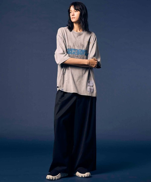 MAISON SPECIAL（メゾンスペシャル）の「【Hypnose Association for MAISON SPECIAL】「Eagle」Prime-Over Crew Neck T-Shirt/イーグルプライムオーバークルーネックTシャツ（Tシャツ/カットソー・メンズ・ブラック/ライトグレー・2/1）」の16枚目の写真