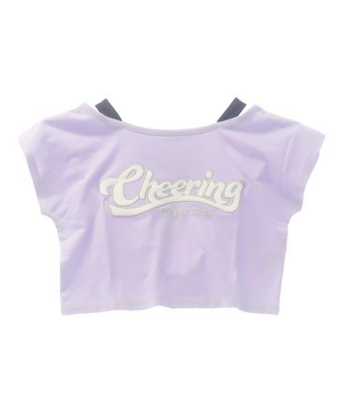 ANAP kids（アナップキッズ）の「オフショル見えトップス×フレアスカート セット（Tシャツ/カットソー・キッズ・ラベンダー/ホワイト・130cm/120cm/110cm）」の13枚目の写真