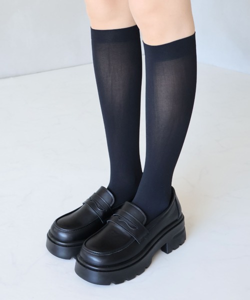 VIVIAN（ヴィヴィアン）の「厚底シンプルコインローファー（ローファー・レディース・ダークブラウン/ブラック・S/M/L/LL）」の3枚目の写真