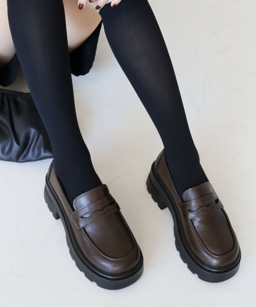 VIVIAN（ヴィヴィアン）の「厚底シンプルコインローファー（ローファー・レディース・ダークブラウン/ブラック・S/M/L/LL）」の12枚目の写真