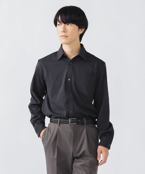 BEAMS HEART（ビームスハート）の「ライトポンチ ジャージ ソリッド シャツ 25AW（シャツ/ブラウス・メンズ・ホワイト/ネイビー/ブラック系その他4・SMALL/X-LARGE/MEDIUM/LARGE）」の3枚目の写真