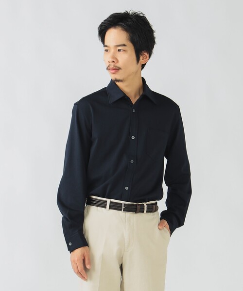 BEAMS HEART（ビームスハート）の「ライトポンチ ジャージ ソリッド シャツ 25AW（シャツ/ブラウス・メンズ・ホワイト/ネイビー/ブラック系その他4・SMALL/X-LARGE/MEDIUM/LARGE）」の14枚目の写真