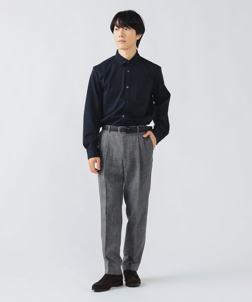 BEAMS HEART（ビームスハート）の「ライトポンチ ジャージ ソリッド シャツ 25AW（シャツ/ブラウス・メンズ・ホワイト/ネイビー/ブラック系その他4・SMALL/X-LARGE/MEDIUM/LARGE）」の15枚目の写真