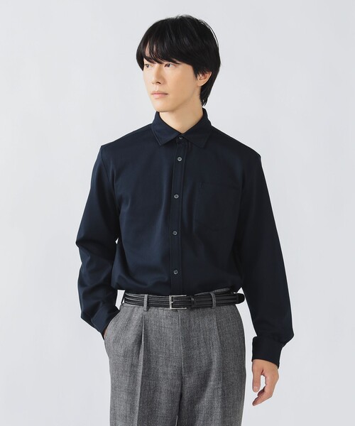 BEAMS HEART（ビームスハート）の「ライトポンチ ジャージ ソリッド シャツ 25AW（シャツ/ブラウス・メンズ・ホワイト/ネイビー/ブラック系その他4・SMALL/X-LARGE/MEDIUM/LARGE）」の16枚目の写真