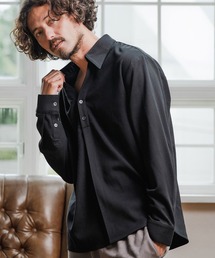 ms6177-TR Fabric Skipper Collar Polo スキッパーポロシャツ