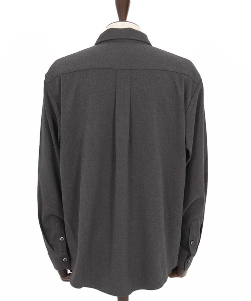 Magine(マージン)の「ms6177-TR Fabric Skipper Collar Polo スキッパーポロシャツ(ポロシャツ・メンズ・ブラック/チャコールグレー/オフホワイト・48/46/44)」の8枚目の写真