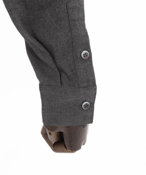 Magine(マージン)の「ms6177-TR Fabric Skipper Collar Polo スキッパーポロシャツ(ポロシャツ・メンズ・ブラック/チャコールグレー/オフホワイト・48/46/44)」の5枚目の写真