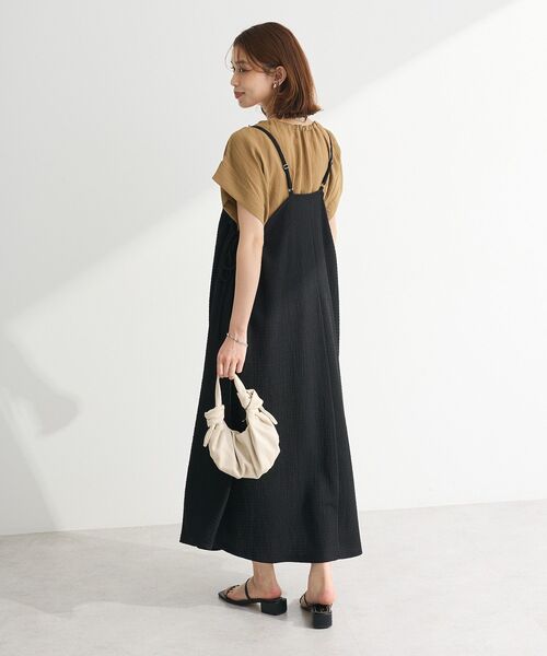 Green　Parks（グリーンパークス）の「表面感脇リボンキャミワンピース（ワンピース・レディース・レッド/グリーン系その他3/ブラック/グレー・FREE）」の8枚目の写真