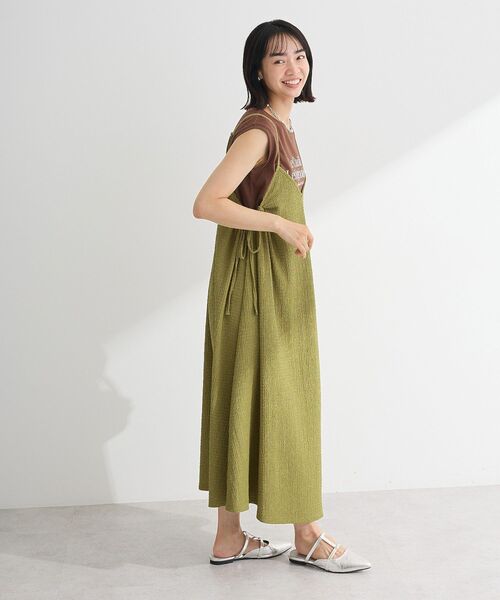 Green　Parks（グリーンパークス）の「表面感脇リボンキャミワンピース（ワンピース・レディース・レッド/グリーン系その他3/ブラック/グレー・FREE）」の16枚目の写真
