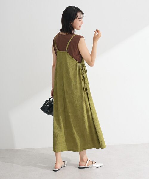 Green　Parks（グリーンパークス）の「表面感脇リボンキャミワンピース（ワンピース・レディース・レッド/グリーン系その他3/ブラック/グレー・FREE）」の17枚目の写真