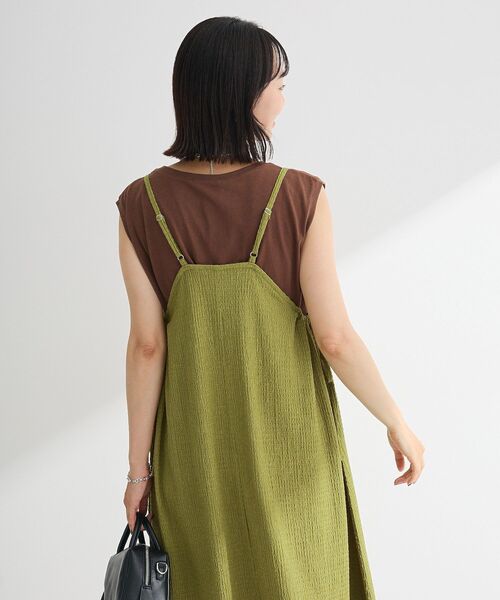 Green　Parks（グリーンパークス）の「表面感脇リボンキャミワンピース（ワンピース・レディース・レッド/グリーン系その他3/ブラック/グレー・FREE）」の20枚目の写真