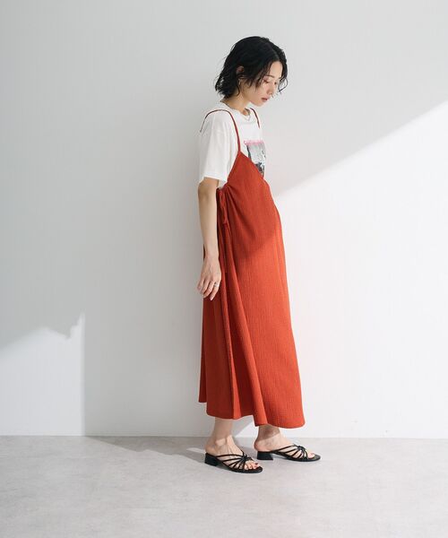 Green　Parks（グリーンパークス）の「表面感脇リボンキャミワンピース（ワンピース・レディース・レッド/グリーン系その他3/ブラック/グレー・FREE）」の22枚目の写真