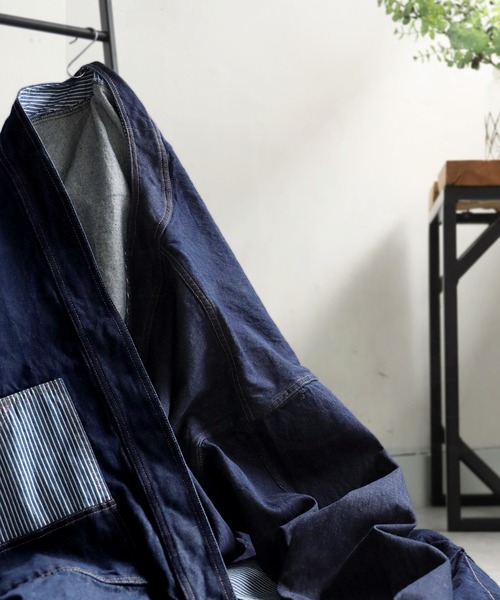 antiqua（アンティカ）の「ボタンレスデニムジャケット（デニムジャケット・レディース・インディゴブルー・ONESIZE）」の16枚目の写真