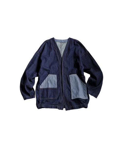 antiqua（アンティカ）の「ボタンレスデニムジャケット（デニムジャケット・レディース・インディゴブルー・ONESIZE）」の17枚目の写真