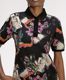 FRED PERRY フレッドペリー 総柄レ―ス ポロシャツ FRED PERRY/フレッドペリー] 総柄レ―スポロシャツ（ポロシャツ