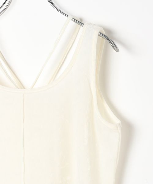 PAGEBOY(ページボーイ)の「シアーベロア2WAYタンク(タンクトップ・レディース・ブラック/オフホワイト/マスタード・FREE)」の20枚目の写真