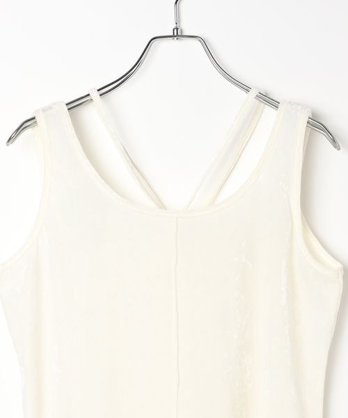 PAGEBOY(ページボーイ)の「シアーベロア2WAYタンク(タンクトップ・レディース・ブラック/オフホワイト/マスタード・FREE)」の22枚目の写真