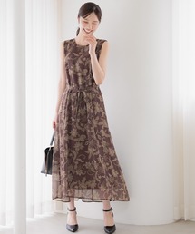 Andemiu ボタニカル柄ジャカードワンピース ￥11000 秋アンティーク調 Andemiu ボタニカル柄ジャカードワンピース ￥11000 秋