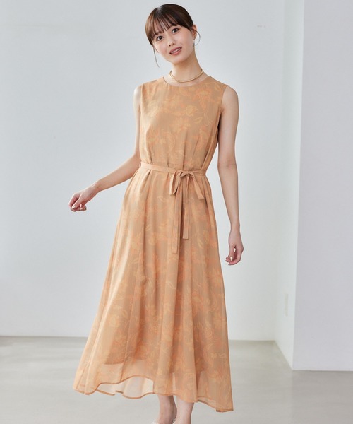 Andemiu(アンデミュウ)の「エスニックフラワーノースリーブワンピース579682(ワンピース・レディース・ブラウン/オレンジ・FREE)」の13枚目の写真